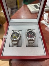 Konvolut 2 Stück Herrenuhren  Morgan & Headley Chronographen Edelstahl, Holzbox