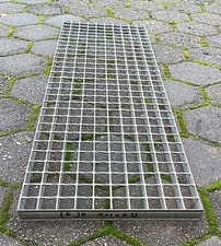 Gitterrost Gitterelement Laufsteg Laufrost Schweißpressrost 1,13 x 0,35 m 3 cm 