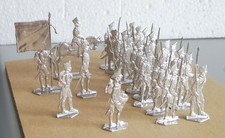 Zinnfiguren, 23 Preuß. Muske. im Halt Reserve, 1808-15, blank, geputzt &komplett