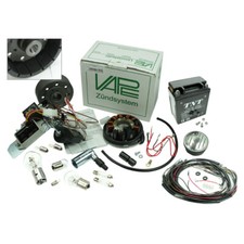 Vape Zündung KR51 Schwalbe mit Kabelbaum und 12V Gel Akku Lampen Hupe 100W HS1