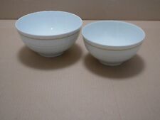 2x Hutschenreuther Schüssel 1968 Lorenz weiß mit Goldrand Ø 19,7cm & Ø 17,5 cm