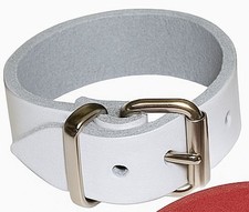 5 weiße Leder Riemen 15 x 1,4