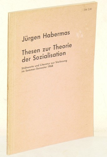 Jürgen habermas thesen - habermas:, zur
