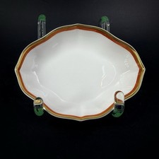 Porzellanschale 1. Wahl Meissen im Dekor Koralle mit gewelltem Goldrand 12x9,5cm