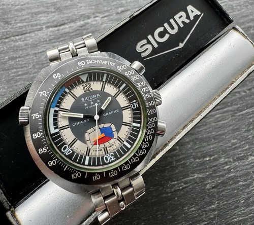 Vintage sicura chronographe - sicura,