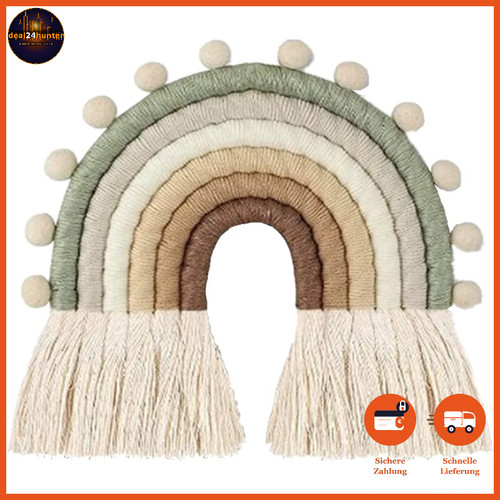 Wandbehang makramee regenbogen - makramee,