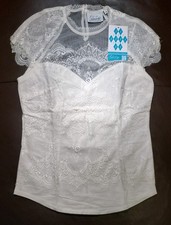 Damen Trachtenbluse, Dirndl Bluse, Bluse, Creme, Größe 38, Dirndl, Oktoberfest