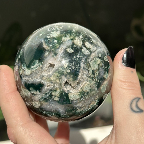Moosachat kugel moss agate - moosachat, /