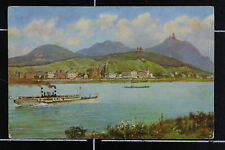 AK Königswinter ca. 1910 Schaufelraddampfer Rhein Drachenfels Koblenz Künstlerk.