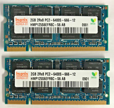 Hynix 4GB (2x2GB) DDR2 SODIMM HMP125S6EFR8C-S6 AB  2Rx8 PC2-6400S-666-12 #R2231