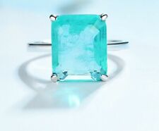 Luxus Damenring Silber 925 Paraiba Stein Damenring Silberring Geschenk für Fraue