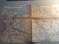 Alte Übersichtskarte zum Kursbuch der Deutschen Reichsbahn DDR 1977