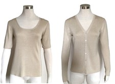 Damen Feinstrick Twinset reine