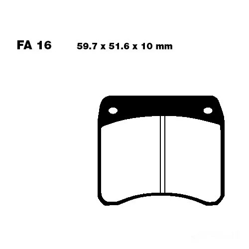 Bremsbelag ebc fa016 vorne - bremsbelag,