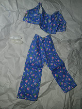 "Barbie"  Kleidung - Hose und Oberteil mit Schuhe  Vintage 70 er Jahre