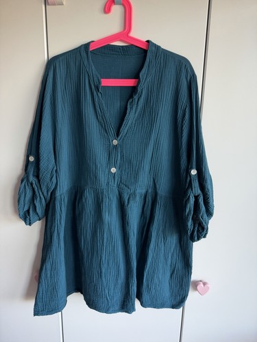 Musselin tunika bluse kleid - musselin,