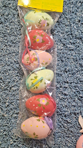 Hübsche plastik ostereier - 6x,
