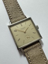 Nomos Glashütte Tetra 27 Karat Uhr Handaufzug Edelstahl Ref 472 Full Set Top