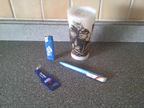 Merchandise afd werbung becher - merchandise,