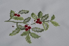 Ungebrauchter Weihnachtsläufer Winterläufer Sander gestickte Pflanzen 140 x 50