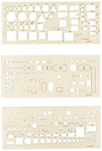 703071 schablone elektro 3er - schablone,