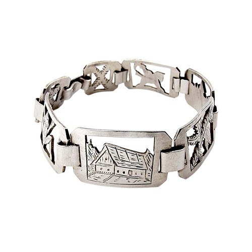 Vintage 835 silberarmband mit - silberarmband,