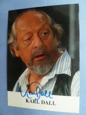 -ke- Karl Dall † 2020, Autogrammkarte