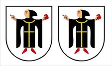 2 Stück Wappen Aufkleber München Bayern Flagge Germany konturgestanzt