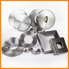 V2A V4A Edelstahl Rosette Abdeckrosette Rohrabdeckung Abdeckung K240 geschliffen