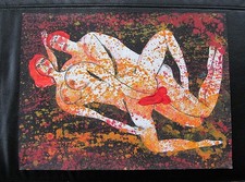 Erotische Malerei eines Akt originale Gemälde Aquarell