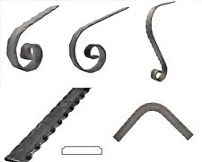 Handlauf Endstück Treppe Geländer  40x6mm Schmiedeeisen gehämmert Stahl STAHLCO®