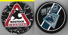 Eishockey Puck  ERC INGOLSTADT PANTHERS/ ROSTOCK PIRANHAS 