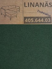 Ikea LINANÄS Bezug 3er Sofa mit Recamiere Vissle dunkelgrün 405.644.03 NEU OVP