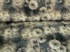 Halb Panama Tischdecken/ Taschen/ Deko Stoff Pusteblumen 50x140cm Neu