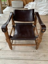 VINTAGE SAFARI BRUTALIST Leder