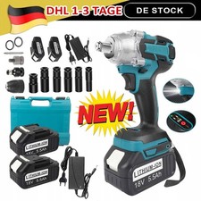 Akku Schlagschrauber 650Nm mit 2X 3Ah Akku Ladegerät Koffer für Makita 18V/21V