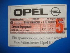 89/90 Ticket FC Bayern