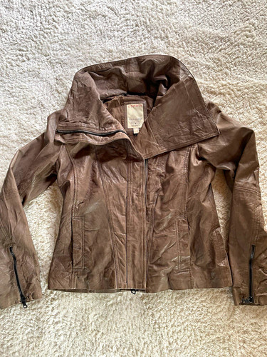 Esprit damen lederjacke braun - esprit,