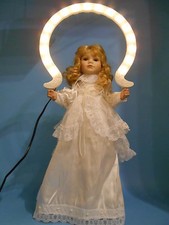Große Lichterpuppe Christkind Lichterengel original Erzgebirge Schwibbogen neu