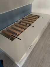 NORDLI Bettgestell mit 3 Schubladen in weiß