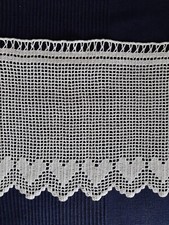 BISTROGARDINE SCHEIBENGARDINE HÄKELGARDINE HERZ 58 x 32 cm, weiß