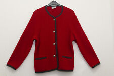 Stapf Austria Gr 48   neuwertig Jacke Wolle 100% Farbe rot Paspelierung