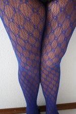 Damenstrümpfe  - Halterlose  Spitzenstrümpfe    ONE SIZE       BLAU      NEU