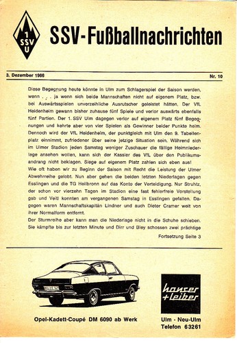 Ssv ulm vfl - 03.12.66,