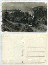 80199 - Harzquerbahn - Dampflokomotive - Echtfoto - alte Ansichtskarte