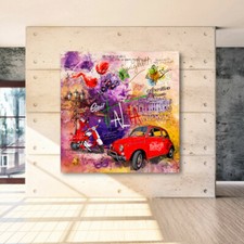 Acrylglas wandbild italien pop - acrylglas,