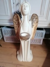Engel Figur, groß mit Teelichthalter 
