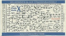 STUTTGART Historischer Straßenbahn, Preisstufe "X" - Ticket Fahrkarte Fahrschein
