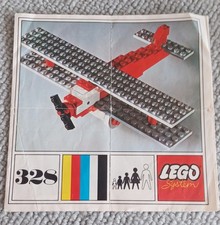 60er LEGO System Prospekt  Anleitung für  328 Flugzeug Doppeldecker
