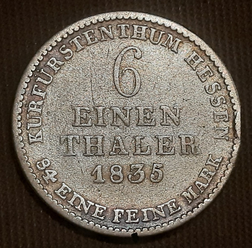 Hessen kassel taler 1835 - hessen,
